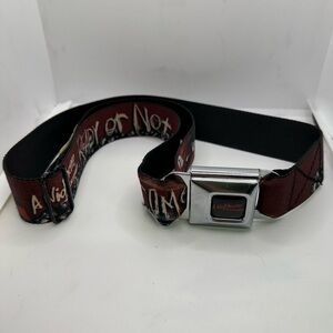 Buckle-Down Black and Brown Graphic Belt